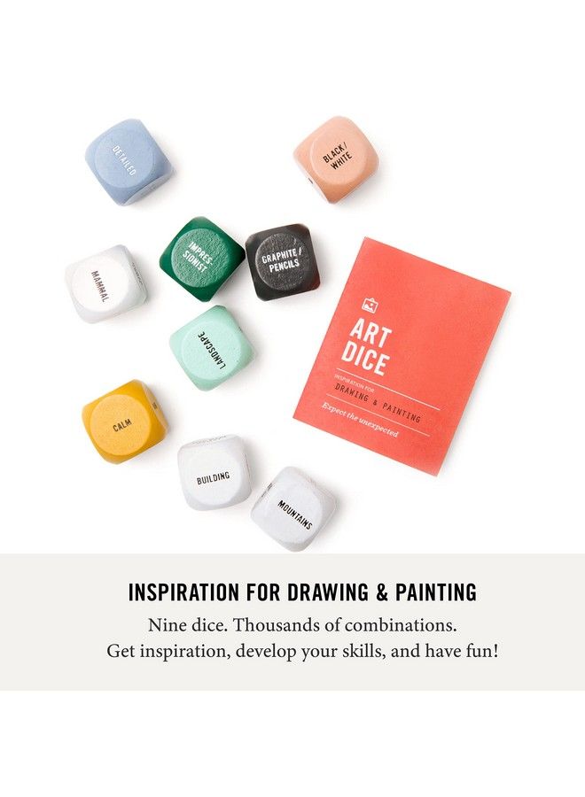Two Tumbleweeds Art Dice Drawing & Painting Game For Adults Artists & Teachers Set Of 9 Dice For Creative Inspiration In The Studio And Classroom Gift For Artist 1+ Players - Image 3