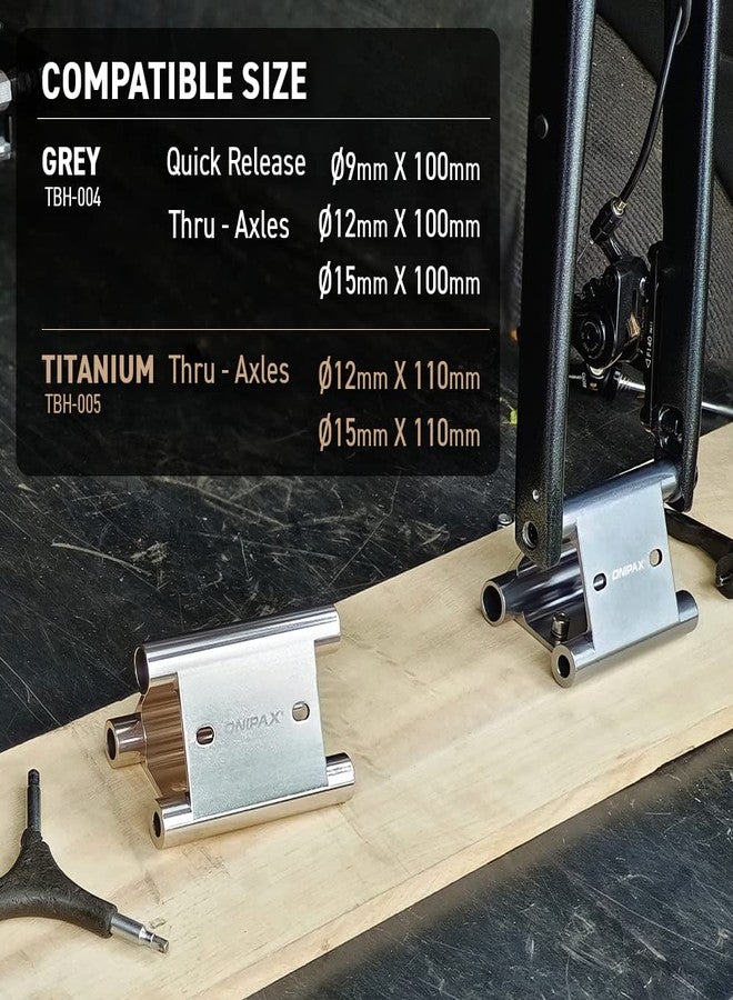 ONIPAX Triangle Bike Fork Mount Hitch Rack ; for 15mmx110mm, 12mmx110mm, 9mm x110mm - Image 4
