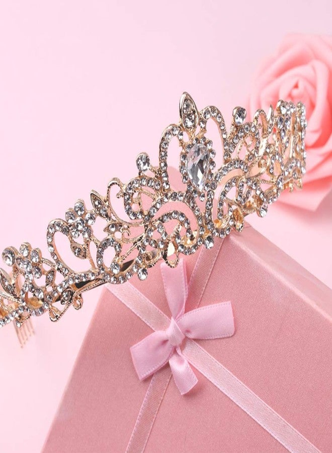 QIFU Bachelorette Party Decorations - 3pcs Bridal Shower Decorations include Bride to Be Crown Sash Veil for Women Bachelorette Hen Party Favors Accessories Wedding Decor Bridal Shower Gifts (Rose Gold) - Image 2