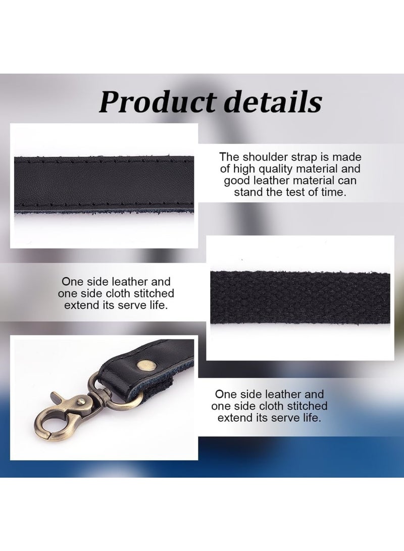 SOLARAE Leather Bag Straps, Genuine Leather Bag Handles, Crossbody Adjustable Shoulder Strap, with Antique Bronze Swivel Lobster Buckles for Handbags Purses Shoulder Bags (23.8, 2Pcs) - Image 4