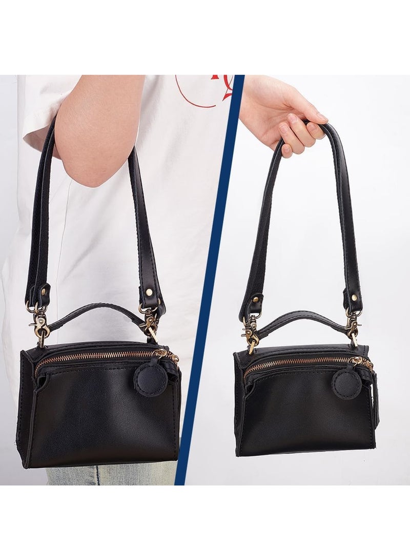 SOLARAE Leather Bag Straps, Genuine Leather Bag Handles, Crossbody Adjustable Shoulder Strap, with Antique Bronze Swivel Lobster Buckles for Handbags Purses Shoulder Bags (23.8, 2Pcs) - Image 2