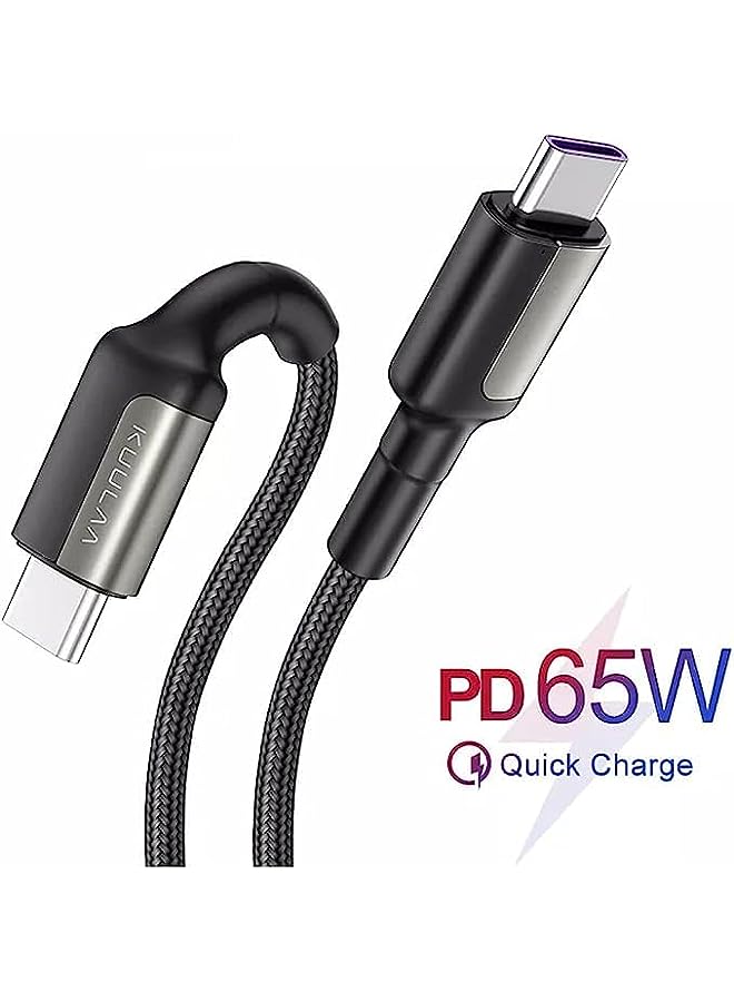 PROMASS C to Type C Cable, 3M, 65W 5A Nylon Braided Type C Charger Fast Charging for MacBook, Type C to Type C Cable Compatible with iPad Pro, MacBook Pro/Air, Galaxy S22+ S21 S20 - Image 3