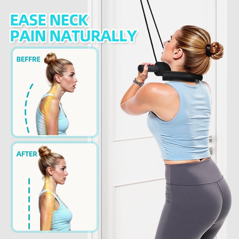 Comness Cervical Neck Traction Device for Home Use, Adjustable Neck Stretcher Strap Over Door for Pain Relief and Spinal Decompression, Restore Natural Curve of The Neck - Image 4