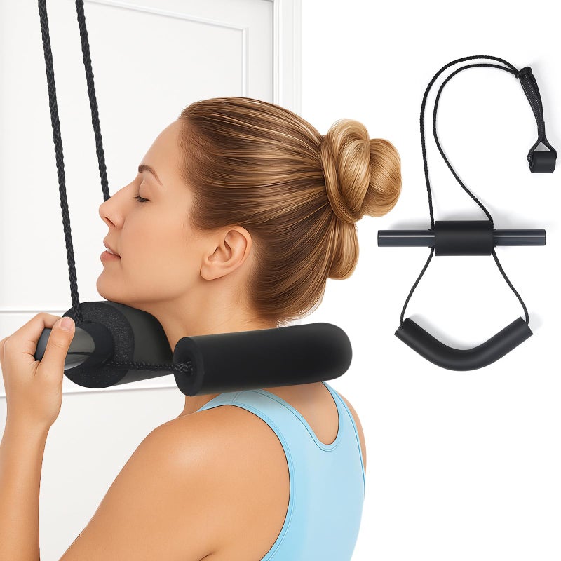 Comness Cervical Neck Traction Device for Home Use, Adjustable Neck Stretcher Strap Over Door for Pain Relief and Spinal Decompression, Restore Natural Curve of The Neck - Image 1
