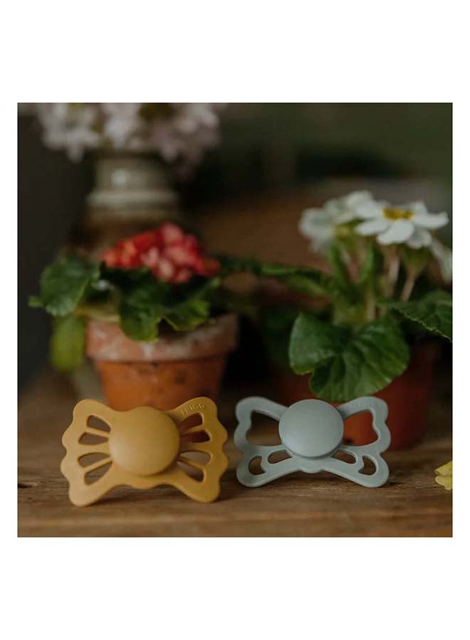 FRIGG Lucky Symmetrical Silicone Baby Pacifier 6-18M 1-Pack Honey Gold - Size 2 - Image 3