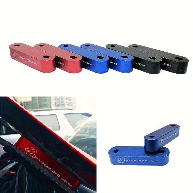 Billet Aluminum Hood Spacer Riser Kit Red For Honda Civic CRX Acura Integra Del Sol 1993 1997 - Image 1