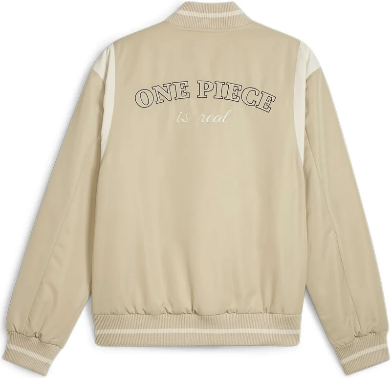 PUMA Men's Putty x One Piece Varsity Jacket Wv Beige Men's Sweatshirt