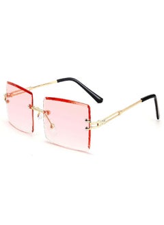 FEISEDY FEISEDY Vintage Rimless Sunglasses Rectangle Frameless Candy Color Glasses Women Men B2642  - Image 1