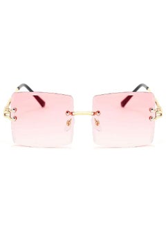 FEISEDY FEISEDY Vintage Rimless Sunglasses Rectangle Frameless Candy Color Glasses Women Men B2642  - Image 2