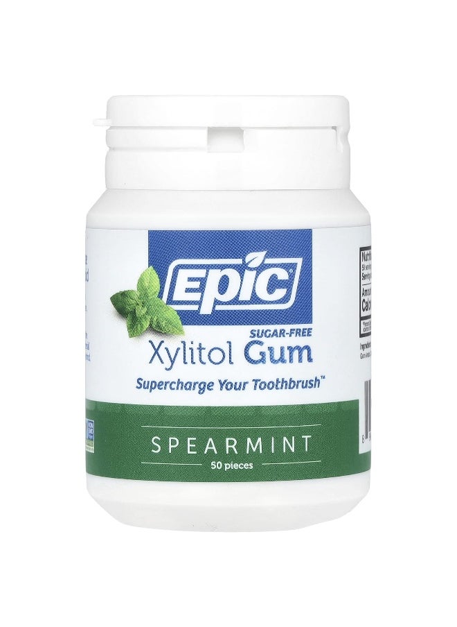 Epic Dental Epic Dental, Xylitol Gum, Spearmint, 50 Pieces  - Image 1