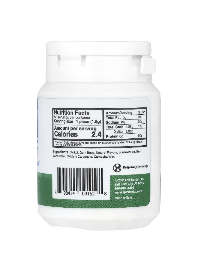 Epic Dental Epic Dental, Xylitol Gum, Spearmint, 50 Pieces  - Image 2