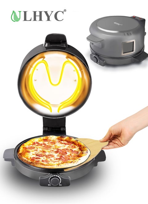 Crispy Crust Pizza Bread Oven - 12" electric pizza bread oven, indoor countertop for easy cleaning, heats up to 800'F for pizzeria style creations at home.