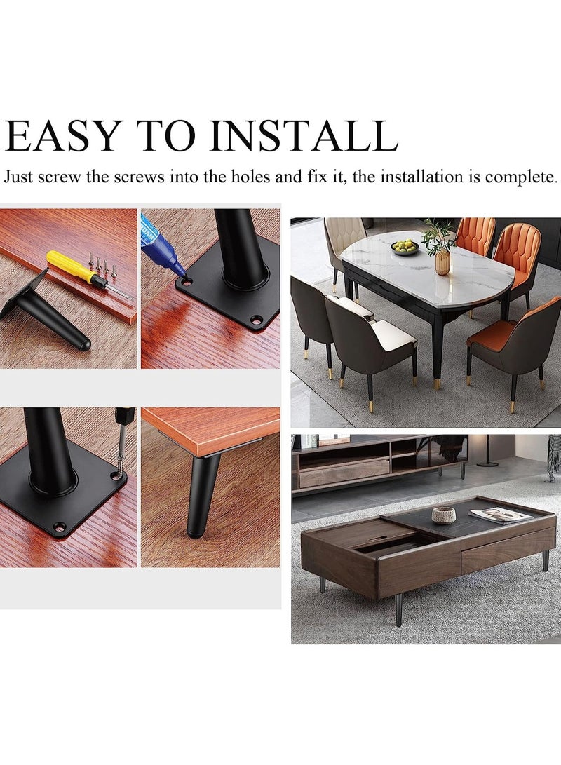 Heavy Duty Metal Coffee Table Legs, Replacement Iron Sofa Feet, Golden Stainless Steel Cabinet Legs, Supports Up to 800kg, Set of 4  - Image 4