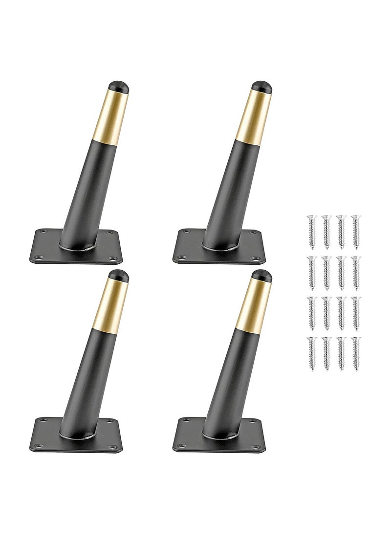 Heavy Duty Metal Coffee Table Legs, Replacement Iron Sofa Feet, Golden Stainless Steel Cabinet Legs, Supports Up to 800kg, Set of 4  - Image 1