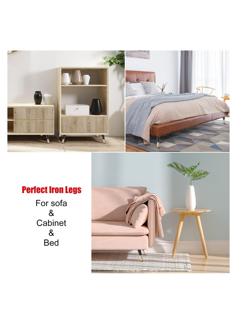 Heavy Duty Metal Coffee Table Legs, Replacement Iron Sofa Feet, Golden Stainless Steel Cabinet Legs, Supports Up to 800kg, Set of 4  - Image 5