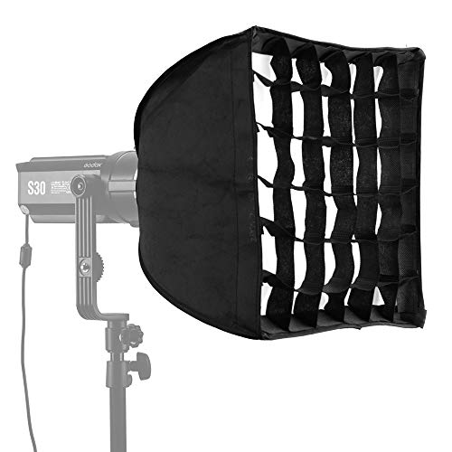 Godox SA-30 Softbox with Grid 30cmX30cm, for Godox S30 Focusing LED Video Light, W/Pergear Cloth - Image 2