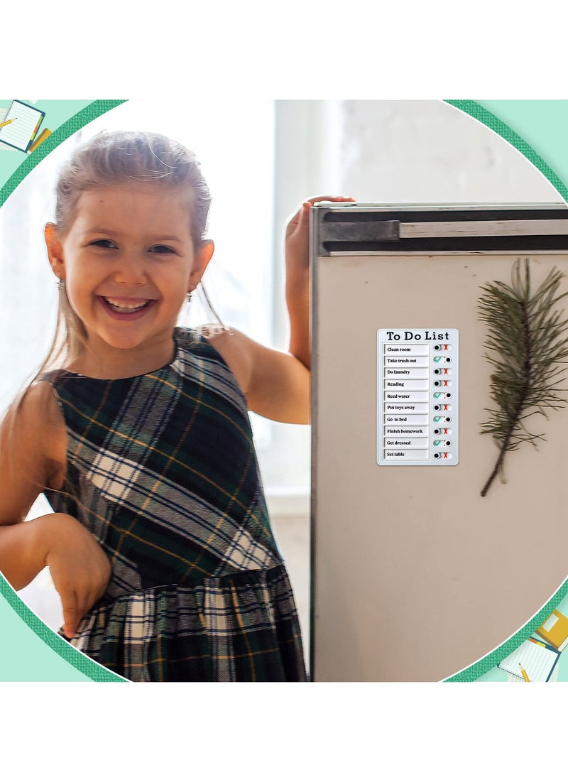Excefore لوحة مهام منزلية، قائمة يومية للمهام، لوحة ملاحظات قابلة للتفكيك، جدول تذكير محمول، أدوات فحص منزلية وافعل عادات جيدة (4 قطع) - Image 4