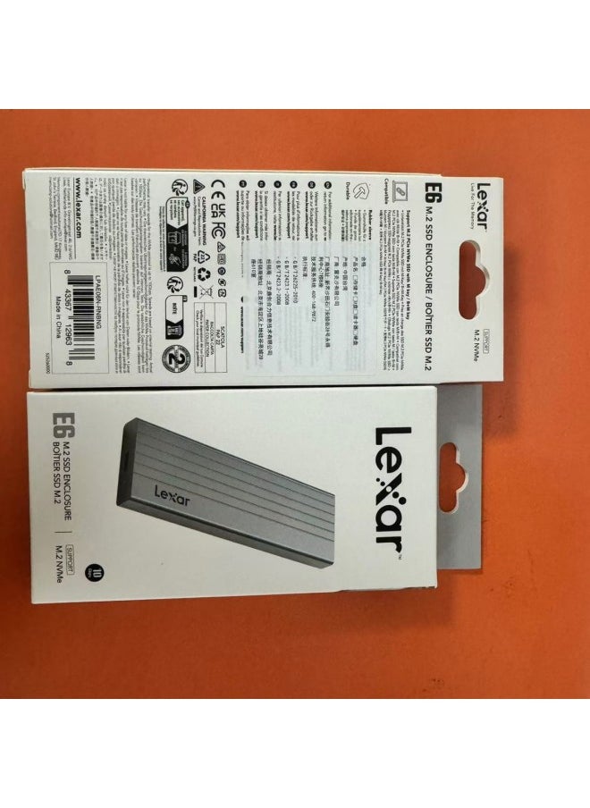 Generic - Lexar Lexar E300 M.2 SSD Mobile Hard Disk Case NVMe/SATA Protocol Type-C Interface-Color:E350 - Image 1
