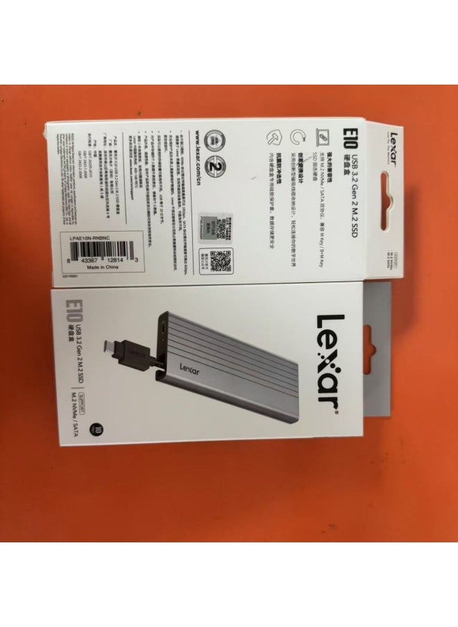 Generic - Lexar Lexar E300 M.2 SSD Mobile Hard Disk Case NVMe/SATA Protocol Type-C Interface-Color:E350 - Image 1