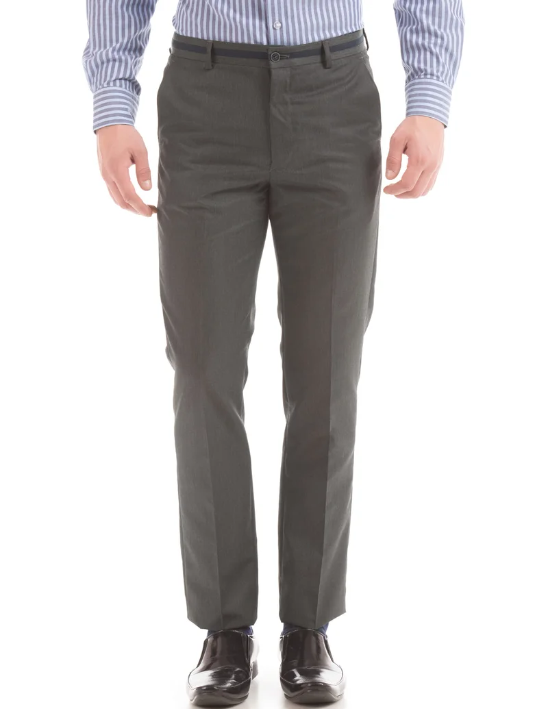 Flat Front Tapered Fit Trousers
