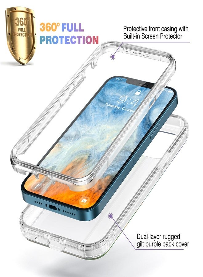 Miracase Designed for iPhone 12 Pro Max Case, Full Body Rugged Case with Built-in Touch Sensitive Anti-Scratch Screen Protector, Soft TPU Case Compatible with iPhone 12 Pro Max 6.7", Gilt Green - Image 2