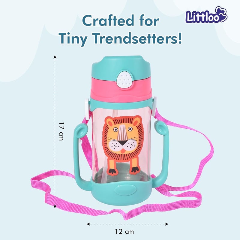 LITTLOO Baby Water Bottle (Blue) : Stay Hydrated with Safe & Spill-Free Design - 450 ml - Image 4