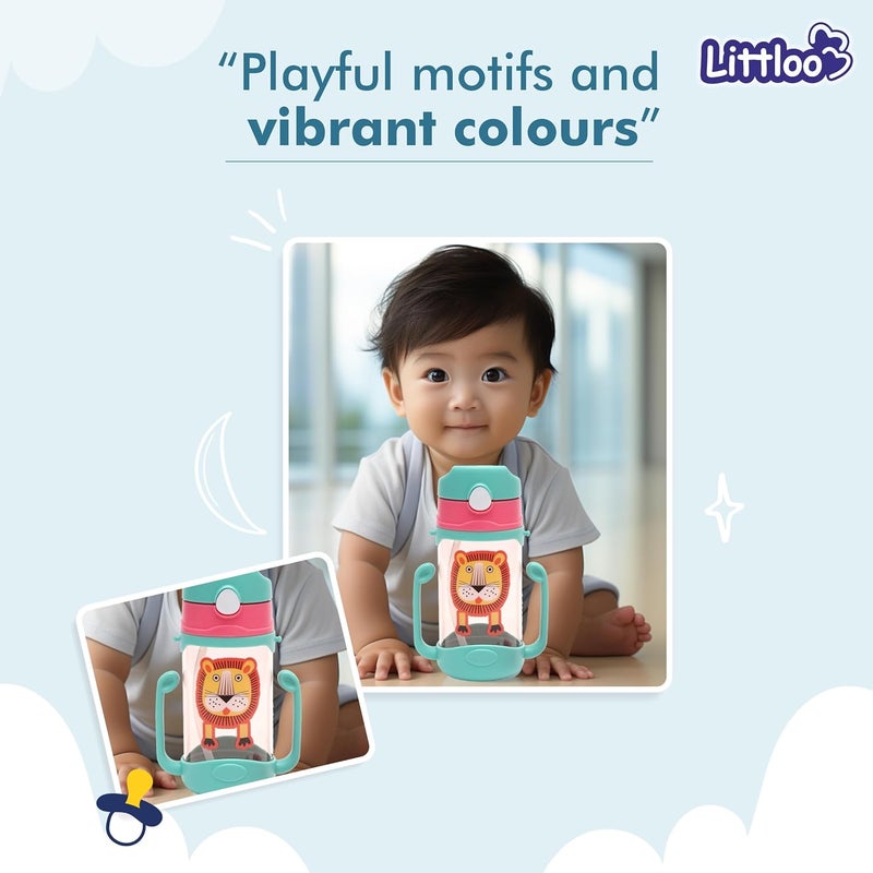LITTLOO Baby Water Bottle (Blue) : Stay Hydrated with Safe & Spill-Free Design - 450 ml - Image 2