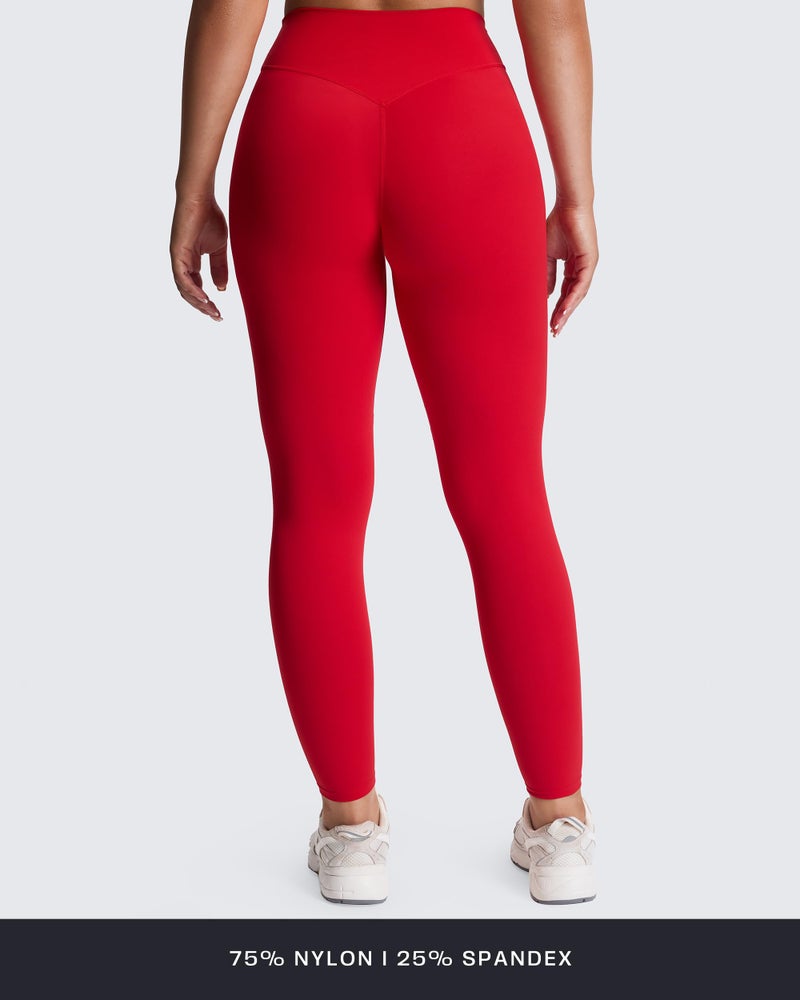 Aoxjox High Waisted Workout Metamorph Breeze Leggings for Women Tummy Control Buttery Soft Yoga Pants 26" (Racing Red, Small) - Image 3