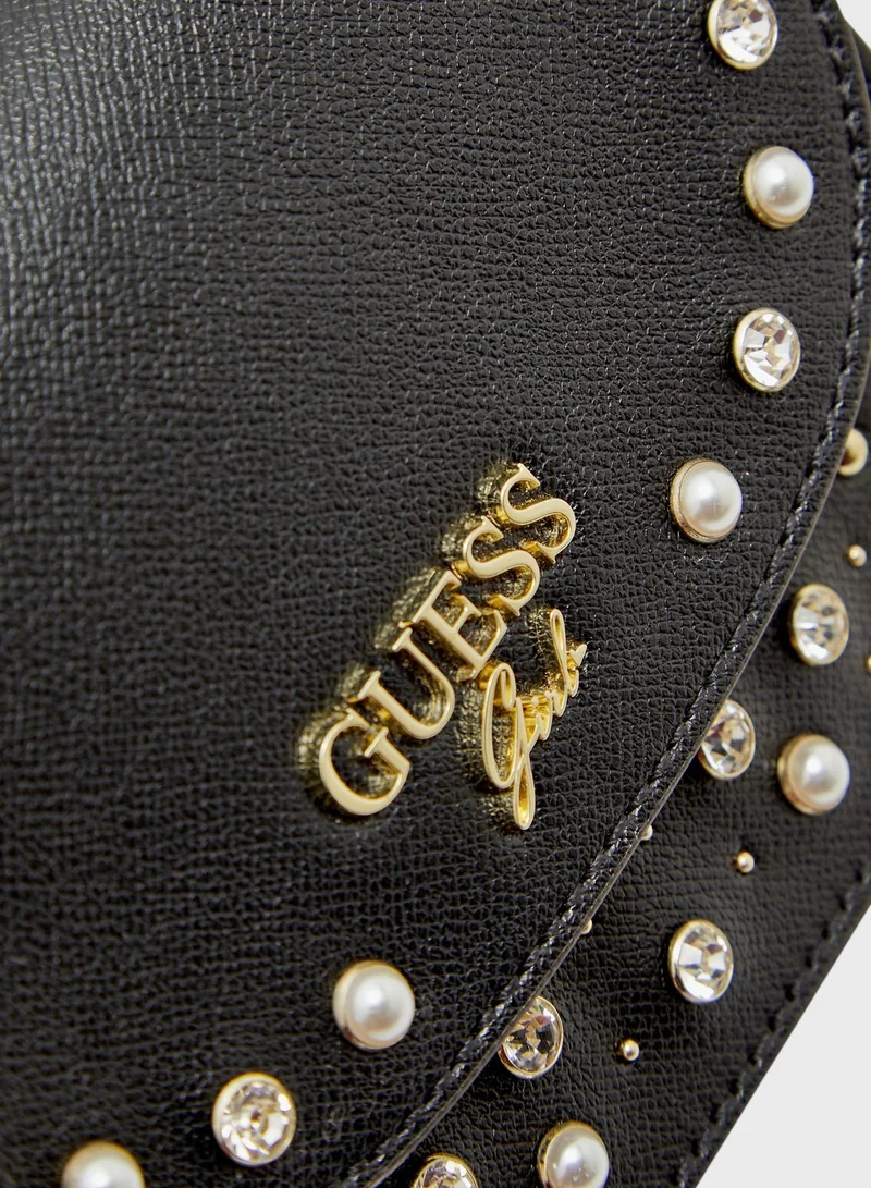 GUESS Kids Flap Over Studded Crossbody