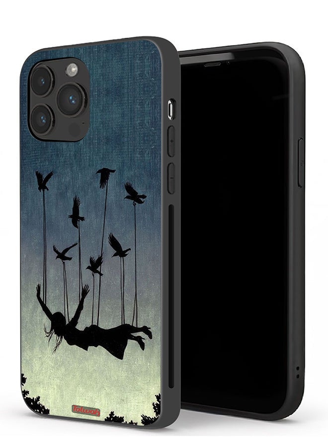 Tolwak Apple iPhone 13 Pro Max Protective Case Birds Holding Fallen Girl - Image 1