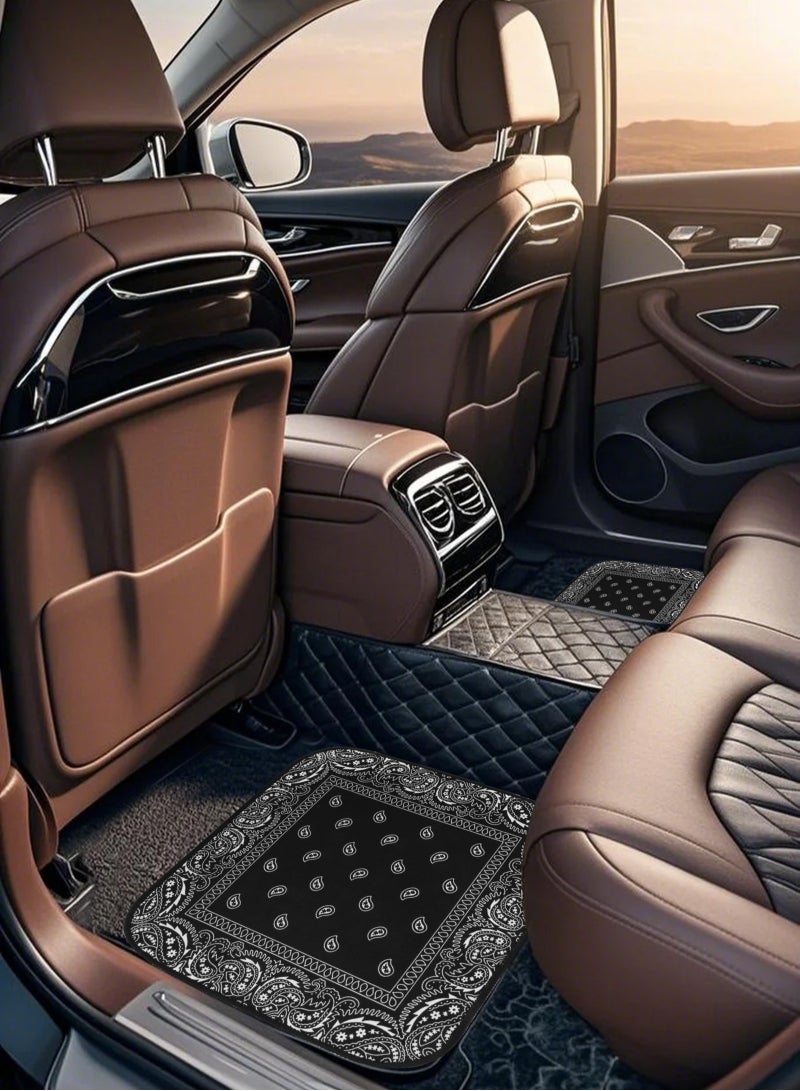 HomarKet 4-Piece Premium Polyester Floor Mat for Cars, SUVs and Trucks, Bohemian Style Carpet Floor Mats for Car,All Weather Protection, Universal to Fit  - Image 5