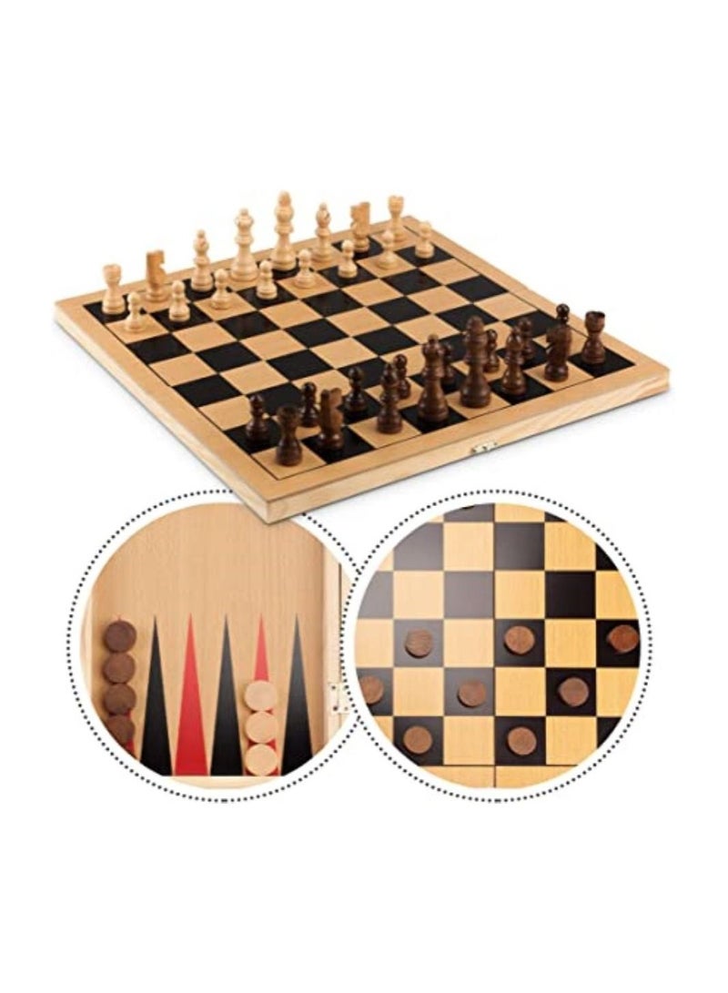 3-In-1 Chess - Checkers | Backgammon Board - Image 1