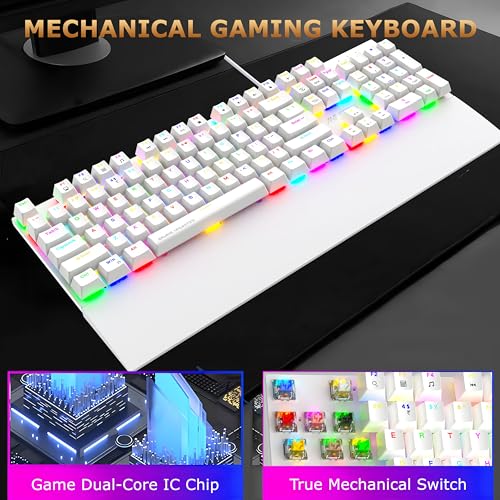 Ant Esports MK4100 RGB Mechanical Gaming Keyboard, Outemu Brown Switches Tactile & Clicky – Chroma RGB – Magnetic Wrist Rest – Double Shot ABS Keycaps, Hot Swappable Switches – Mercury - Image 5