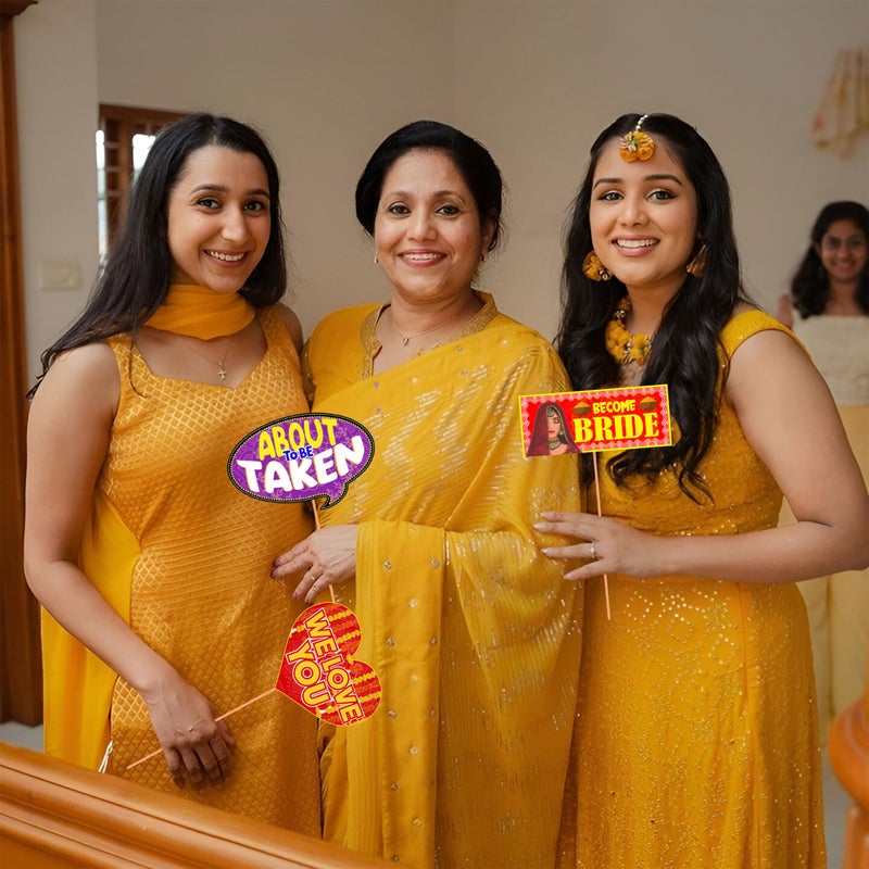 Wobbox Haldi Ceremony Props, Haldi Props for Bride, Haldi Decoration Items for Marriage-FP2455 - Image 5