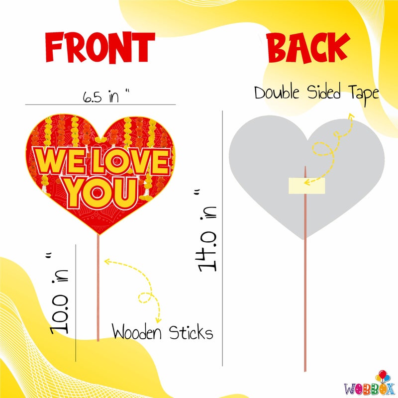 Wobbox Haldi Ceremony Props, Haldi Props for Bride, Haldi Decoration Items for Marriage-FP2455 - Image 3