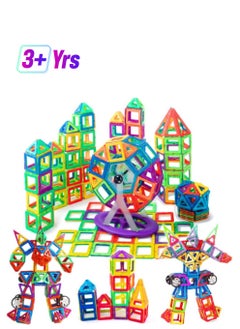 YelaJoy 97 Pieces Building Block Toys Colorful Magnetic Geometric Durable Building Block Playset  - Image 1