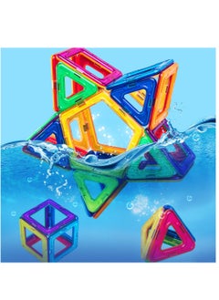 YelaJoy 97 Pieces Building Block Toys Colorful Magnetic Geometric Durable Building Block Playset  - Image 5