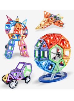YelaJoy 97 Pieces Building Block Toys Colorful Magnetic Geometric Durable Building Block Playset  - Image 3