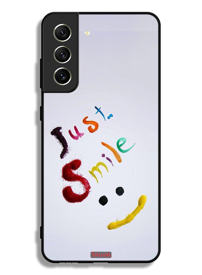 Tolwak Samsung Galaxy S21 FE 5G Protective Case Cover Just Smile - Image 3