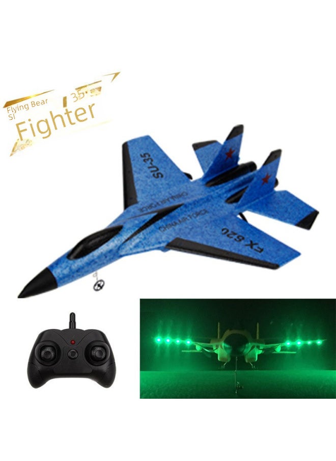 Generic - Su35 Glider Fx620 Fighter Remote Control Foam Airplane Light Fixed Wing Aviation Model Toy Airplane-Color:Red With Lamp - Image 1