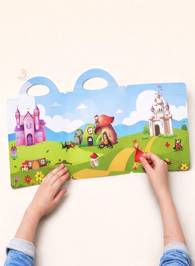 Wishkey Reusable Jelly Sticker Book for Kids 38 Pcs Fairy Princess Theme, Waterproof & Double Sided Activity Book, Educational Learning Toy for Girls, Travel Friendly Sticker Set for Toddlers Age 2+ - Image 3