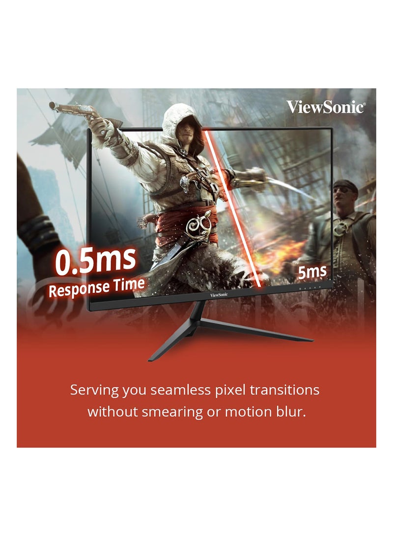 فيوسونيك شاشة ألعاب Omni مقاس 27 بوصة بدقة Full HD IPS سريعة مع 0.5 مللي ثانية 165 هرتز HDR10 AMD Free Sync Premium VESA Adaptive Sync 104% sRGB 2 مكبر صوت وضمان 5 سنوات عند التسجيل باللون الأسود - Image 4