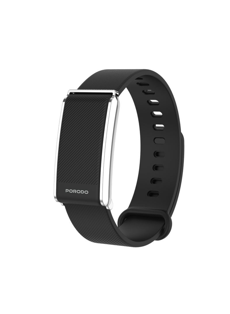 Porodo TrackFit Screenless Smart Fitband, Activity Tracker, Heart Rate Monitor, Blood Oxygen Monitor, Sleep Tracking, Bluetooth 5.4, IP68 Water Resistant, 30-Day Battery Life, Black - Image 1