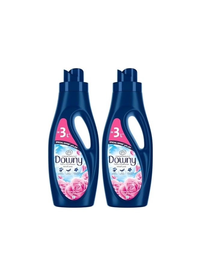 Downy Downy Rose Garden Concentrate Fabric Conditioner Value Pack, 2 x 1 Litre  - Image 1