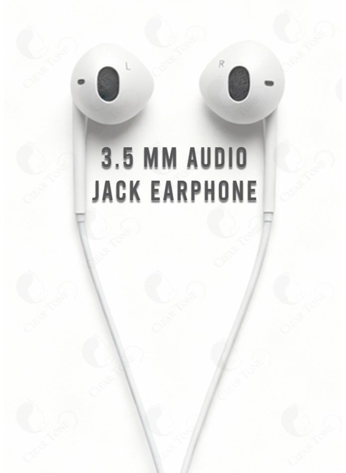 Best 3.5mm Wired Earphones with Mic | Noise Reduction | Spatial HD Sound | Deep Bass & Comfortable Fit | Universal Dynamic Headphones for All Supported Smartphones | 1.2 Meter (White) - Image 2