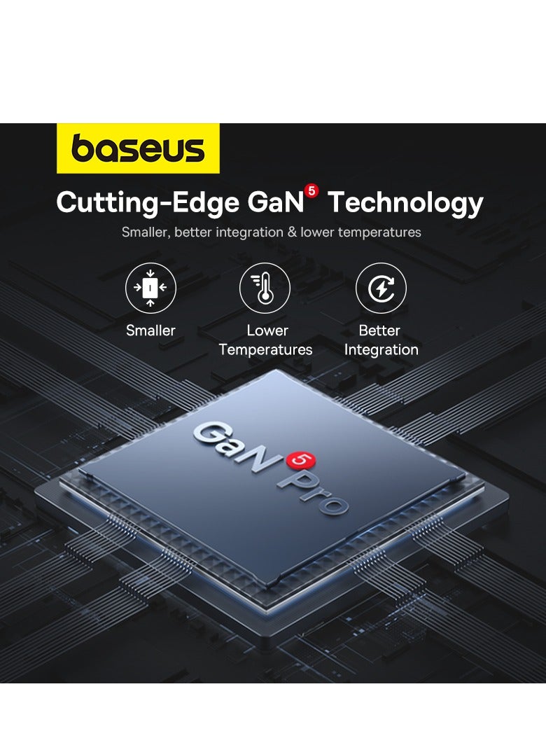 بيسوس شاحن USB C، شاحن حائط 100 وات PD 3.0/QC 4.0 مع كابل USB C إلى C بطول 3.3 قدم، شاحن GaN5 رباعي المنافذ لأجهزة الكمبيوتر المحمولة، iPad Pro، iPhone 15/Pro/14/13 Series، Galaxy S24/S23، MacBook Pro 16 بوصة، Steam Deck - Image 4