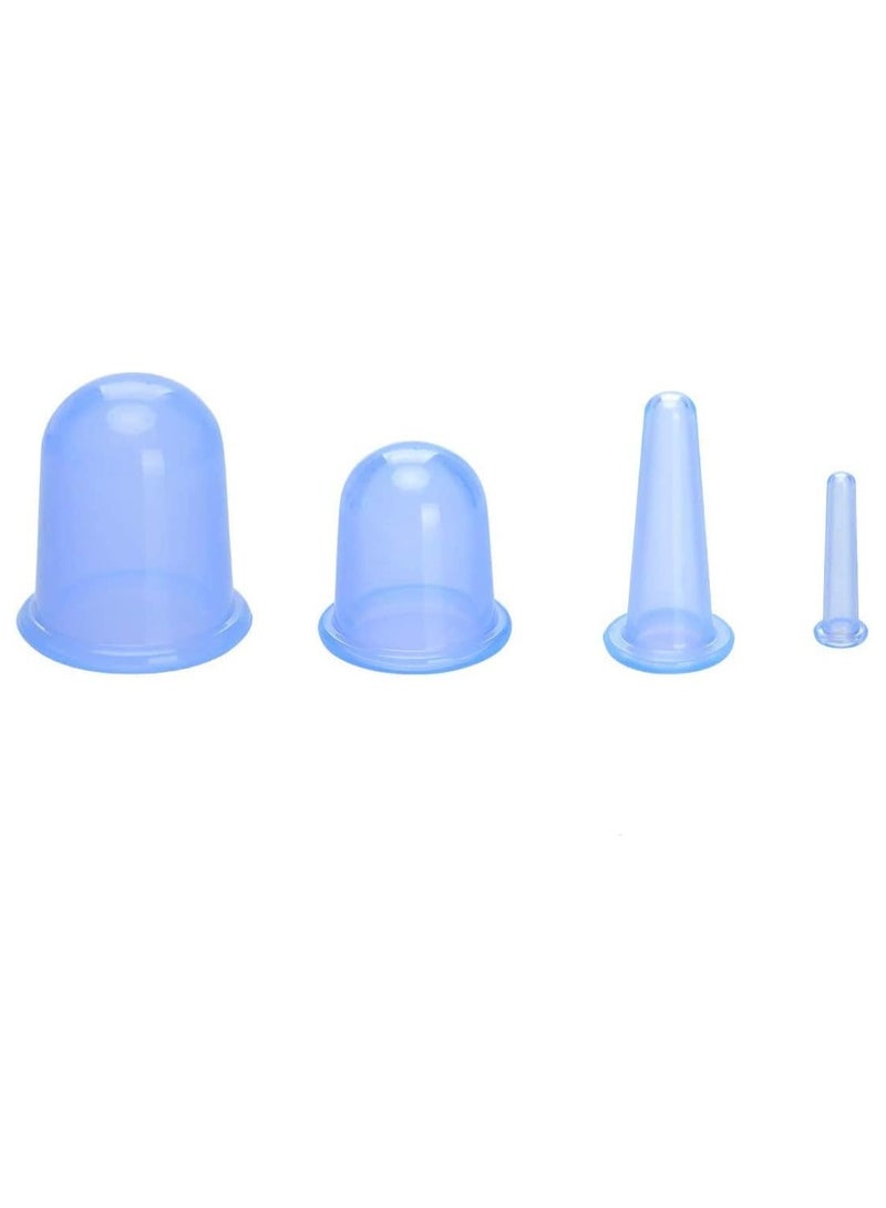 Silicone Cupping Therapy Set, Family Cupping Therapy Set for Cellulite, Neck, Face and Body (Set of 4) - Image 1