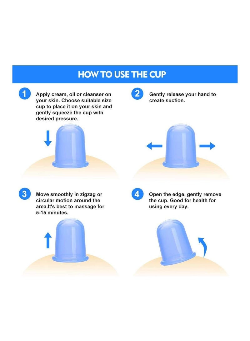 Silicone Cupping Therapy Set, Family Cupping Therapy Set for Cellulite, Neck, Face and Body (Set of 4) - Image 3