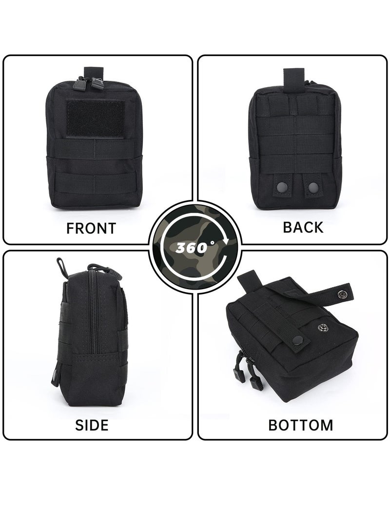 SYOSI 2pcs Tactical Molle Pouch EDC Utility Gadget Outdoor Men Waist Bag with Phone Belt Clip Holder Holster for Outdoor Hunting Camping Hiking Trekking - Image 4