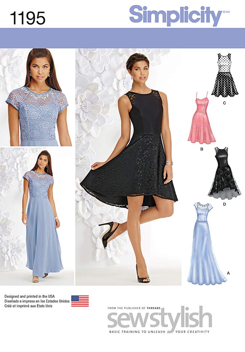 Simplicity 1195 Women's Evening, Special Occasion, and Cocktail Dress Sewing Pattern, Sizes 12-20 - Image 3
